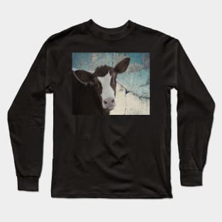 Cow Funny Calf Face Cow Lover Gift Products Long Sleeve T-Shirt